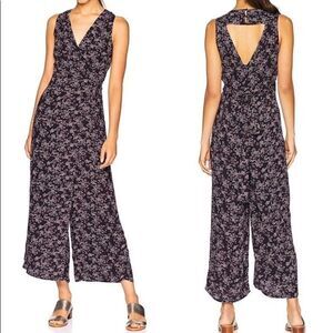 Size 0 BB Dakota Navy Ditsy Wide-Leg Jumper